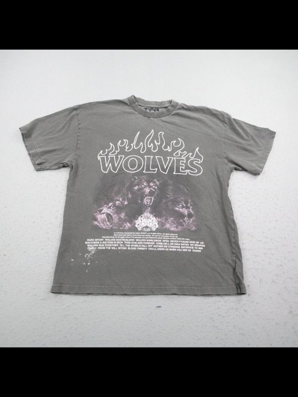 Darc Sport Shirt Mens Large Gray Cerberus Wolves Club Premium Vintage Limited